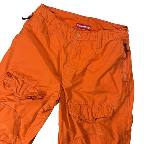 Vintage UNIONBAY Men’s 34x32 Carbon Orange Cargo Pants Y2K Utility