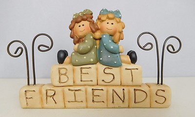 Best Friends - New resin block with two friends on it by Blossom Bucket #22727