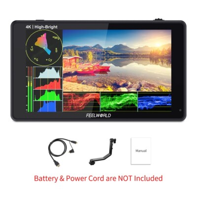 FEELWORLD LUT6E 6 inch DSLR Camera Field Monitor 1600nit Bright Touchscreen HDMI