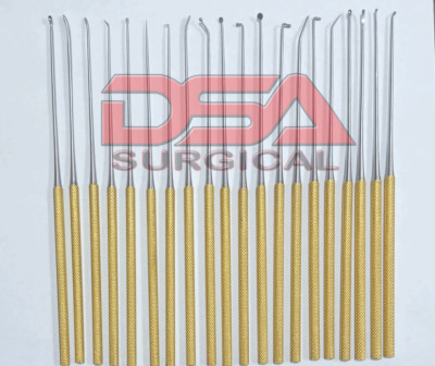 Rhoton micro dissector expanded 20 pcs set Gold Coted
