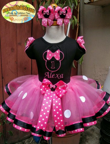 Minnie Mouse Birthday Tutu Outfit with 