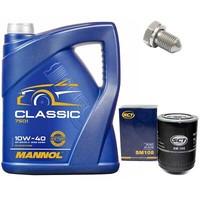MotoröL Set 10W-40 5 Liter + ÖLfilter + ÖLablassschraube FüR Audi A4 VW Passat