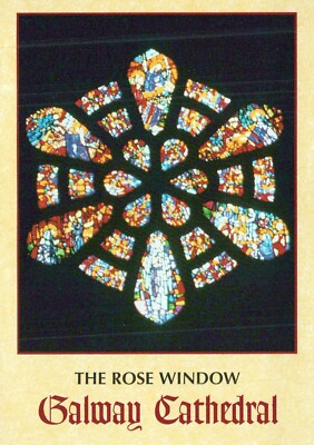 IRLAND POSTKARTE Galway Kathedrale Das Rosenfenster Connacht Eire John Hinde Ltd.