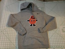 Nike Syracuse Orange Mens Hoodie small gray Vintage Long Sleeve Swoosh