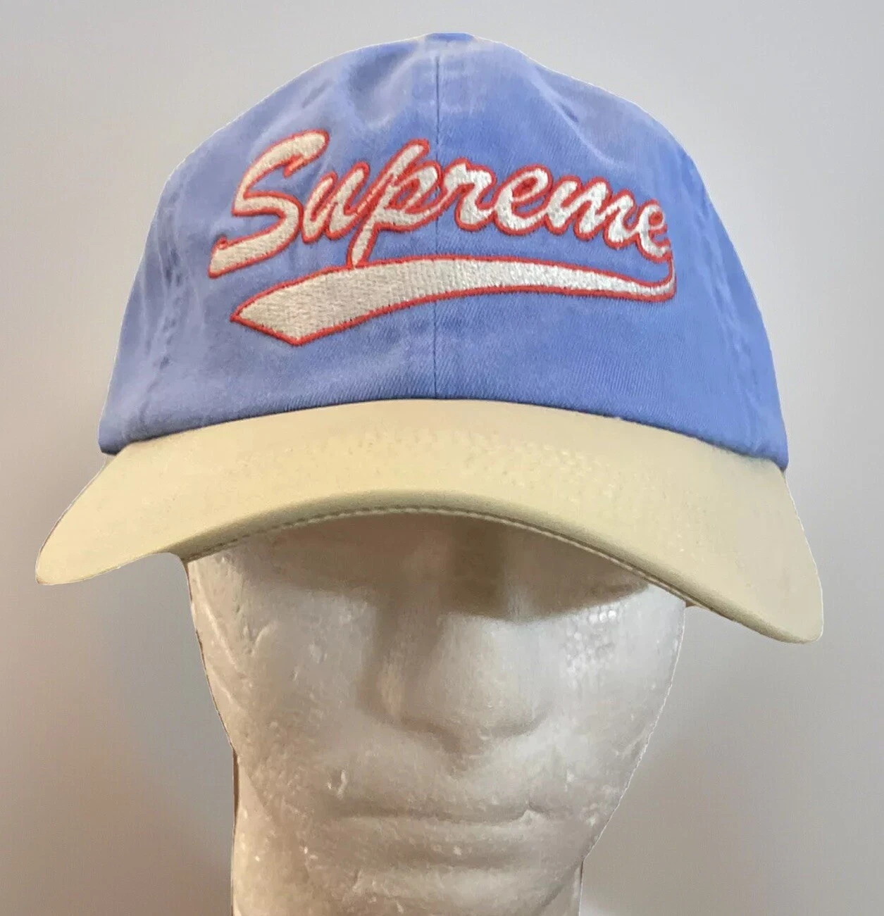 CHAPEAU SUPREME VISIÈRE CUIR 6 PANNEAUX ROYAL OS SS21 SEMAINE 13 (AUTHENTIQUE) NEUF