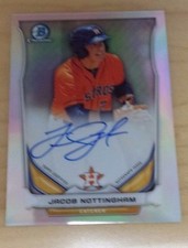 2014 Bowman Chrome BCAP-JN Jacob Nottingham Refractor Auto #313/500 Houston