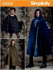 Simplicity 9009 Misses, Men's, Teen Cape Costume Sewing Pattern One-Size New!