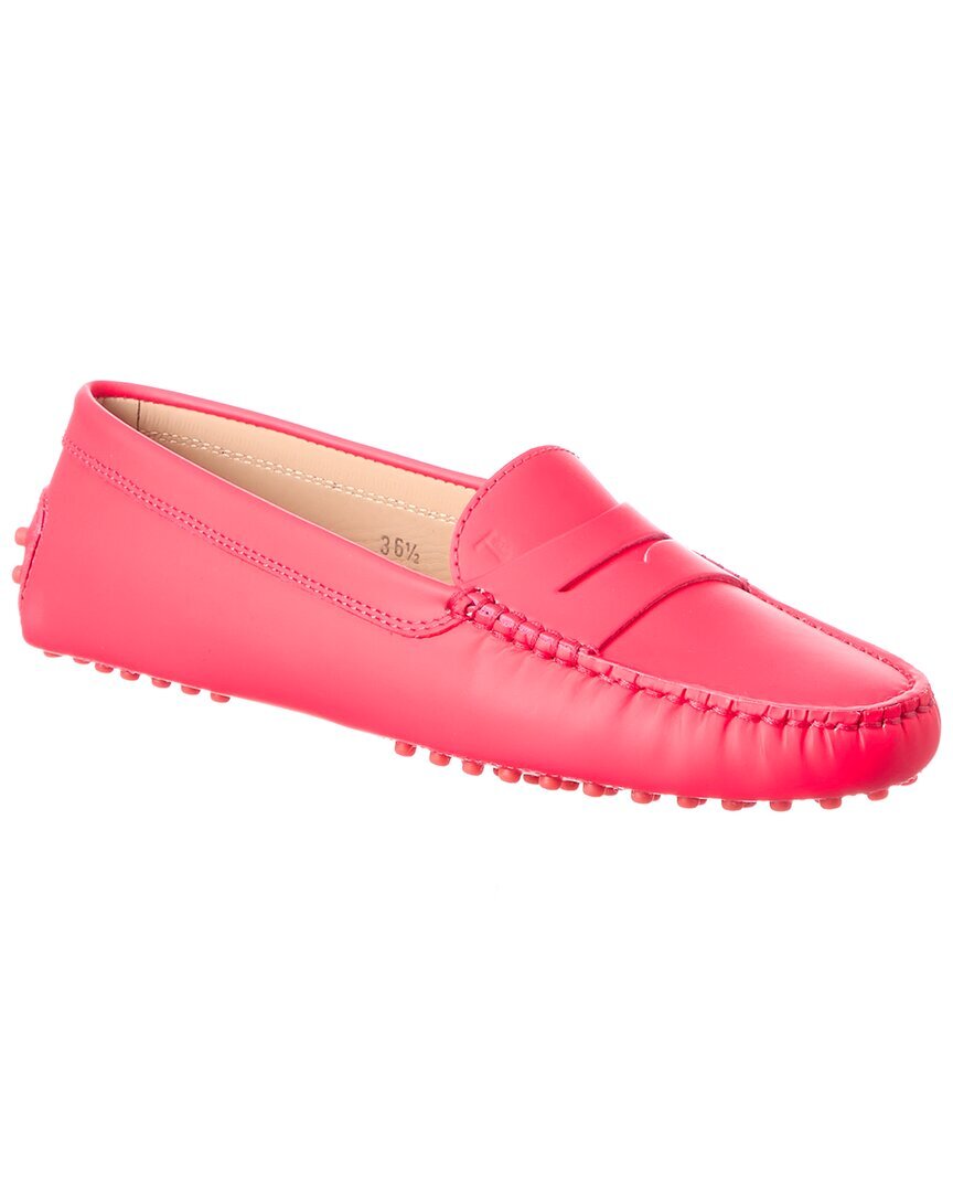Женские кожаные мокасины Tod S Gommino Розовый 365 47690₽