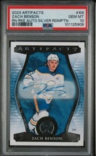 2023 Upper Deck Artifacts Zach Benson Auto Silver Redemption PSA 10 GEM MINT 🔥