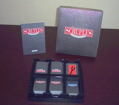 SCRUPLES   MB Giochi 1986 OTTIMO COMPLETO Una questione di scrupoli