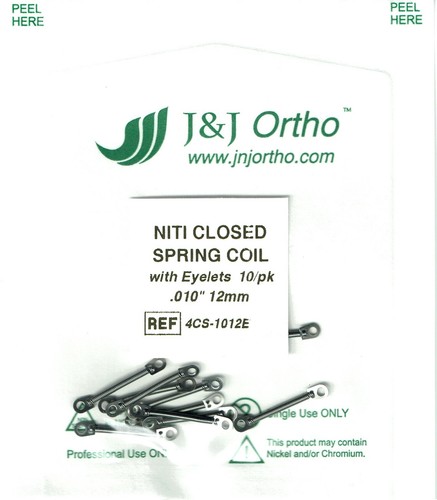 J&J Ortho™ Dental Orthodontic NiTi Springs Closed Coil with Eyelet (10/pk) - Picture 9 of 17