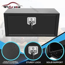 36'' X 12'' X 14'' Iron Underbody Truck Storage Tool Box w/Lock Heavy Duty Black
