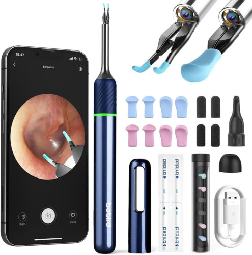 10MP Ear Wax Removal Camera Otoscope Tweezers Cleaner w/ 12 Spoons