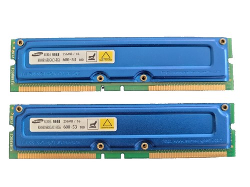 Samsung MR16R1628DF0-CT9 512 MB (2 X 256 MB) / ECC Rdram Rimm