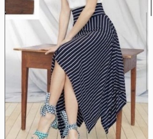 CAbi Womens Twirl Stripe Asymmetrical Hem Sz S - Picture 2 of 8