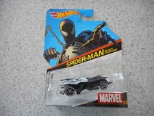 HOT WHEELS DIE CAST MARVEL CHARACTER CAR SPIDER-MAN BLACK COSTOME