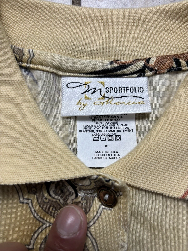 Camisa Polo de Golf Sportfolio By Marcia XL De Colección Años 80 Hecha en EE. UU. NUEVA CON ETIQUETAS Foto 3 de 4