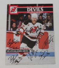 New Jersey Devils 1992-1993 Official Game Program - SIGNED X10 - Lemieux cover