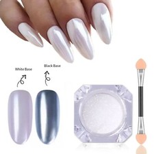 MIRROR CHROME NAIL POWDER COLOURS UNICORN ROSE AURORA NAIL POWDER PIGMENT UK