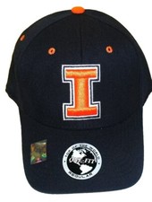 Illinois Fighting Illini Top of the World Mens Stretch Fit One Fit hat Cap New