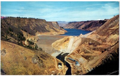1961 Mountain Home, ID Postcard - Anderson Ranch Dam - Highest Earth Fill Dam