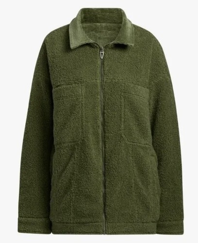 Adidas x Ivy Park Reversible Corduroy Oversized double side Jacket Green 4XL - Picture 2 of 22