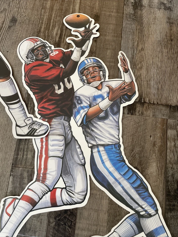 VTG 90s Football Player Cutouts Super Bowl Party Decor Beistle Co (Set of 4) - Image 4 of 4