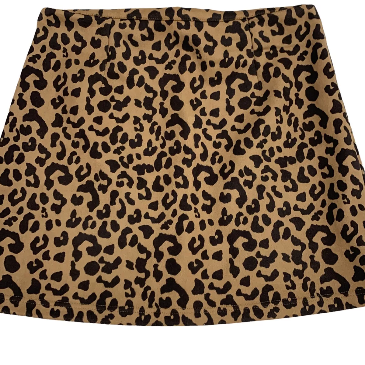 Brown leopard hot sale print mini skirt