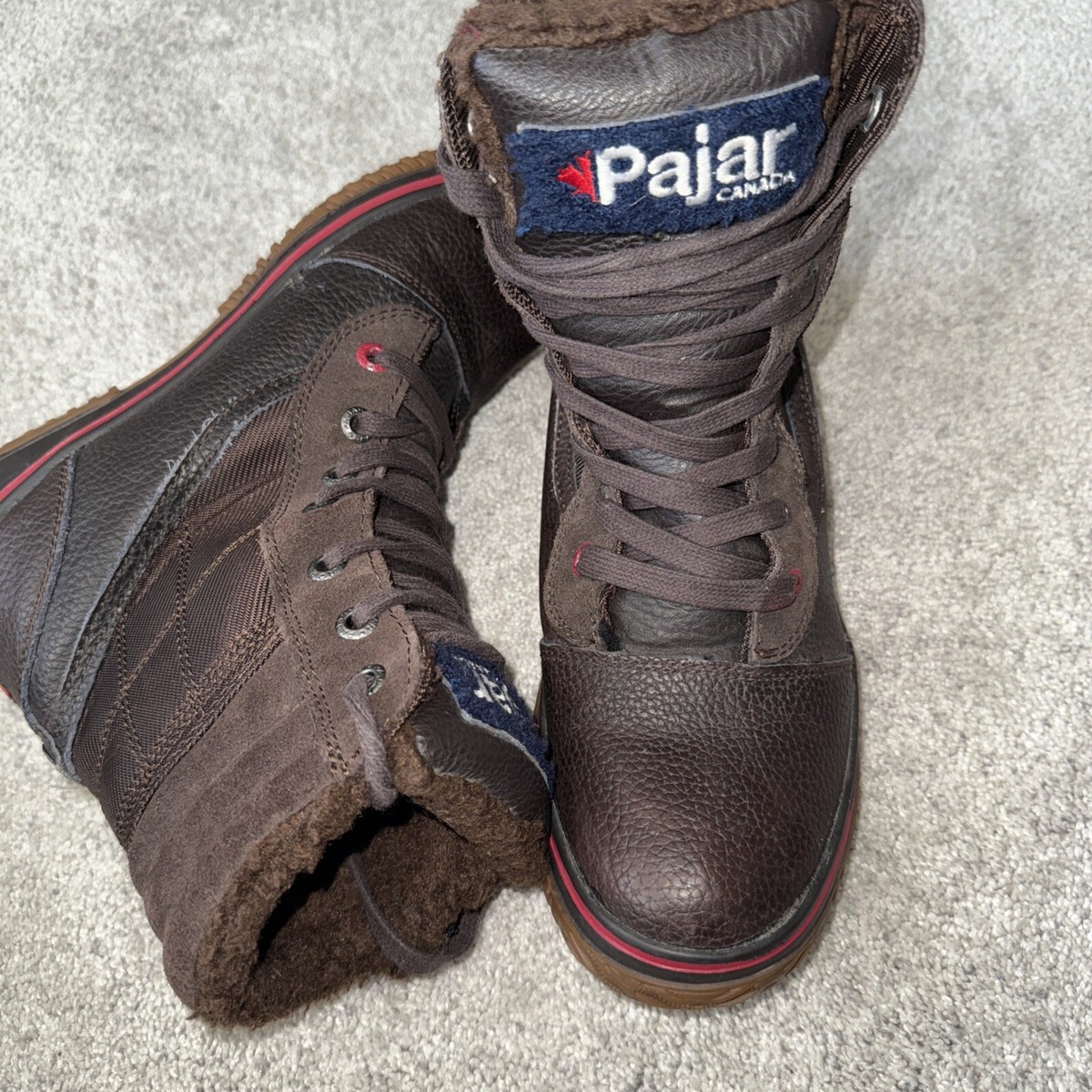 PAJAR Canada Trooper Waterproof SNOW WINTER Leather BOOTS Brown MEN 41  EU