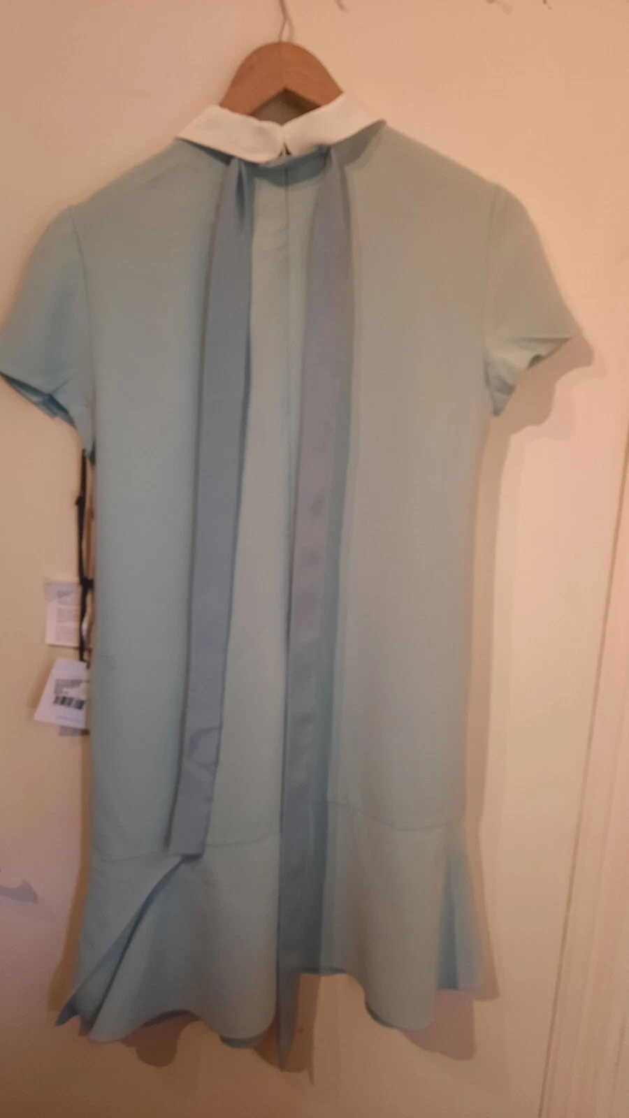 Abito vintage rosso Valentino nuovo verde taglia 12 con collare