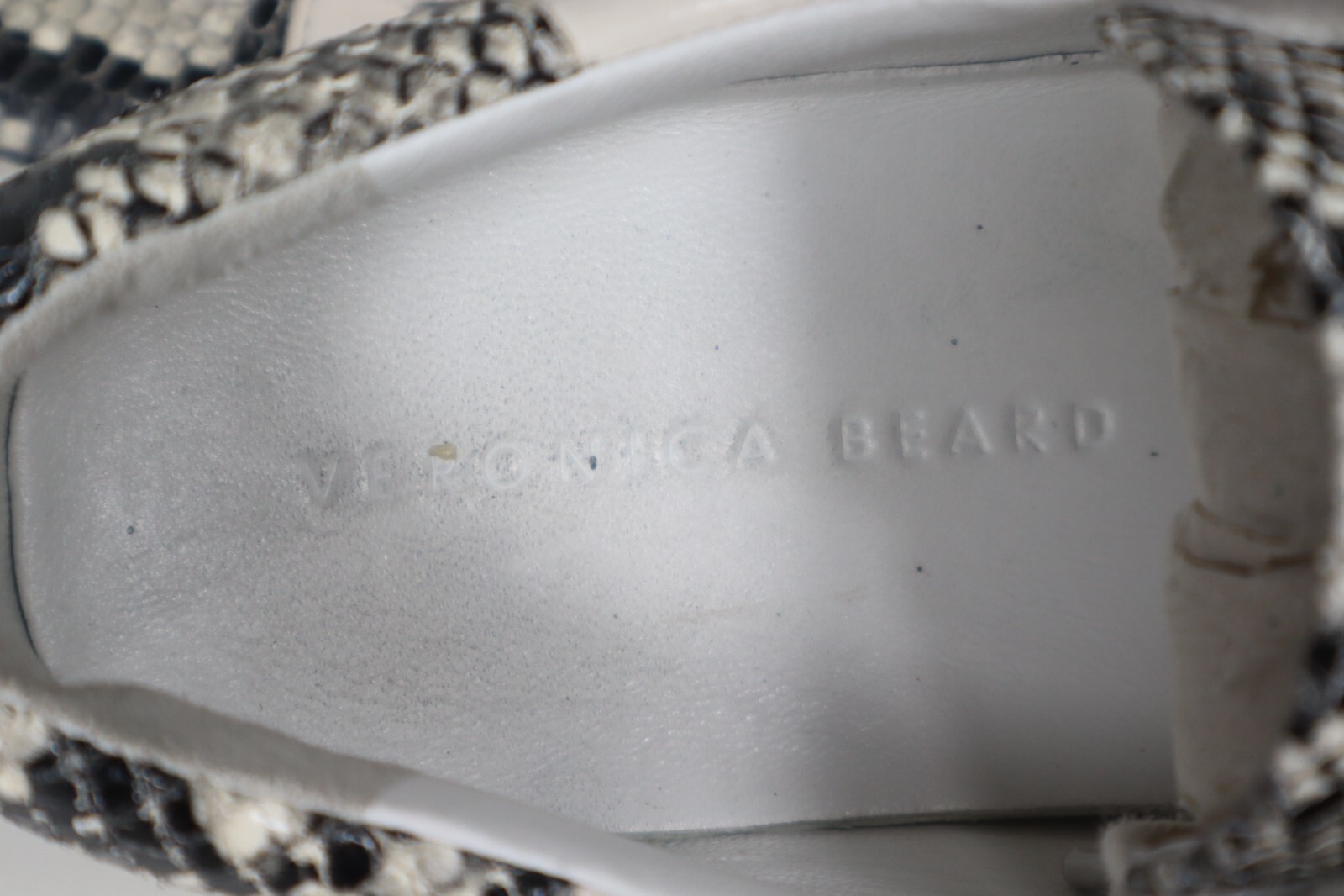 VERONICA BEARD Python Ivory Blush Leather Sneaker… - image 9