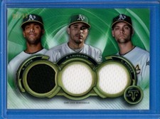 2019 Topps Triple Threads Relics Combo EMERALD Davis Laureano Pinder #/18