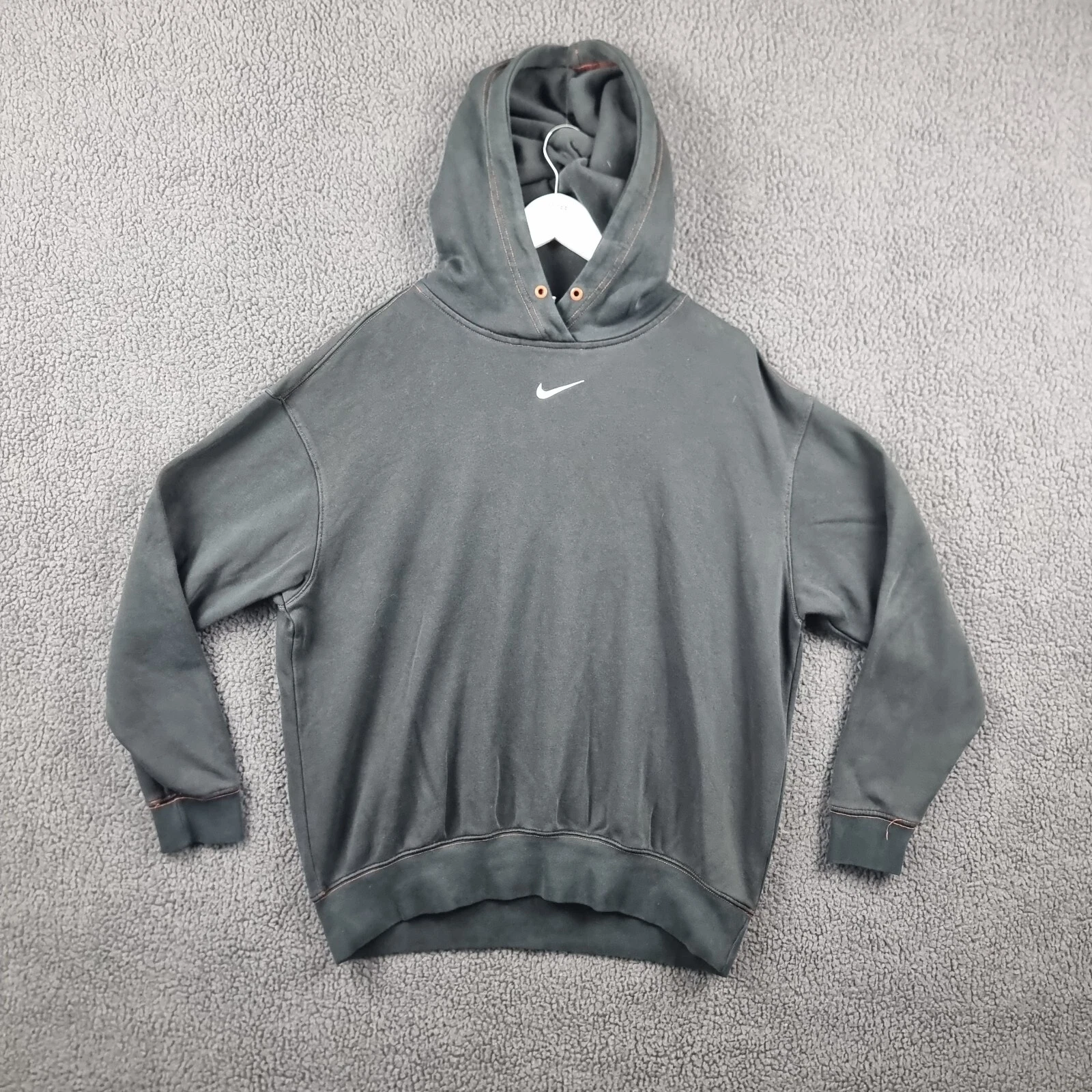 NIKE Hoodie Mens S Small Black Centre Swoosh Relaxed Hooded Sweatshirt Pullover
Opens in a new windo