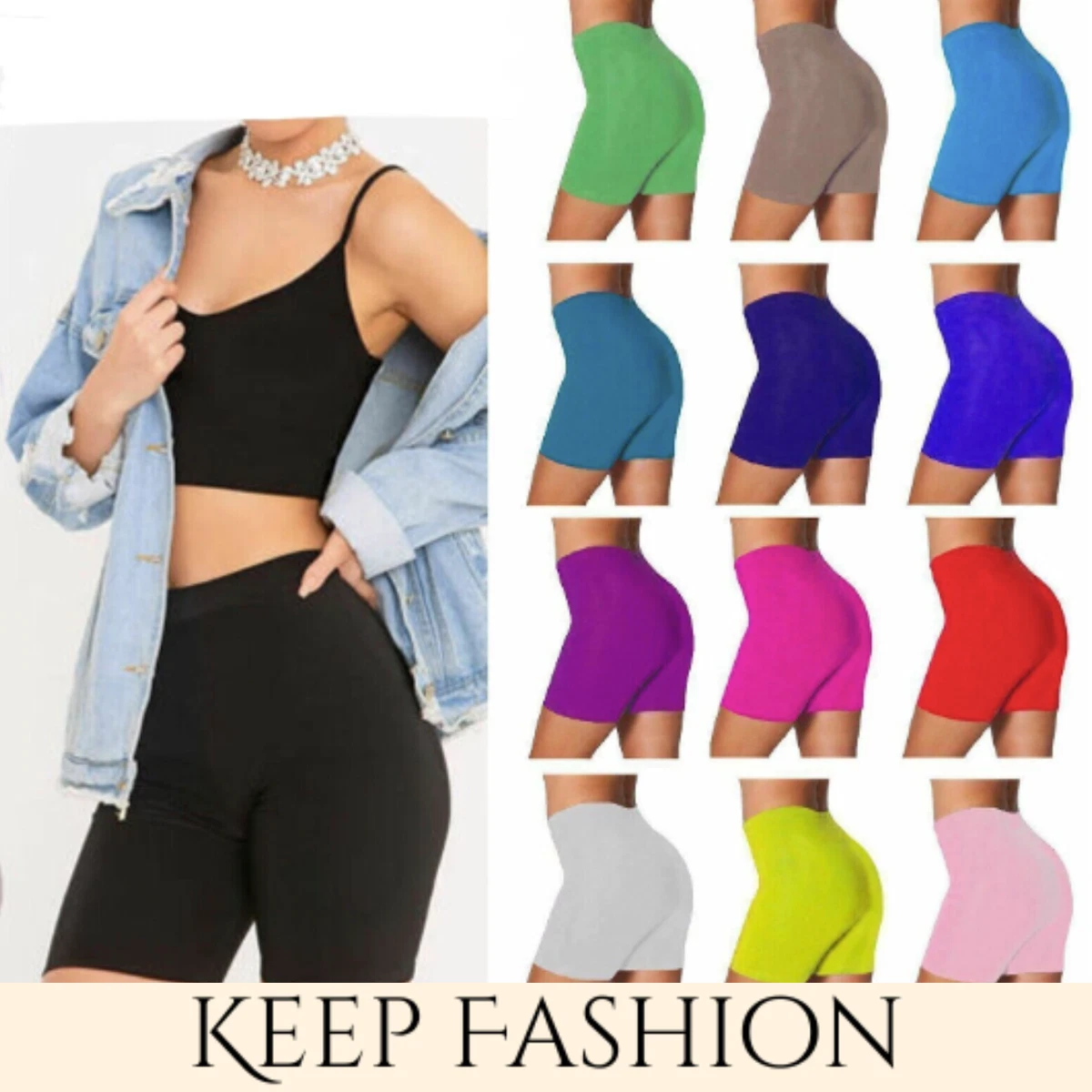 Womens Ladies Cycling Shorts Stretchy Sports Hot Pants Dance