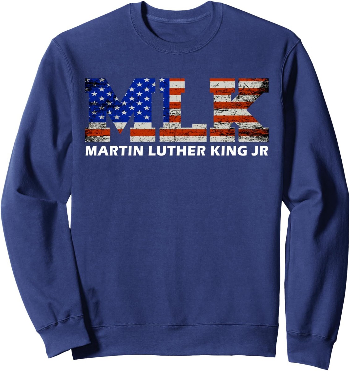 Martin Luther King Jr Day American Flag Inspired Unisex Crewneck