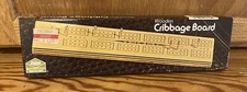 Vintage 1974 Milton Bradley Wooden Cribbage Board