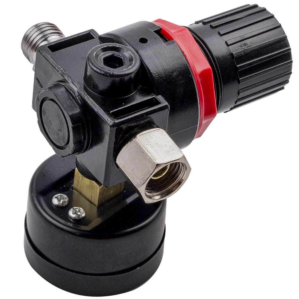 Silver High Volume Low Pressure Gravity Feed Air Spray Gun Kit Paint Sprayer