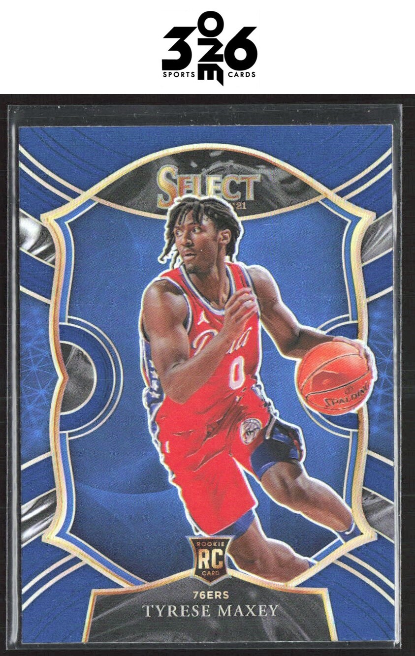 Tyrese Maxey 2020-21 Panini Select Blue Prizms Rookie #81