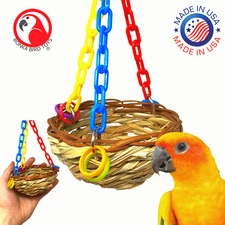 1622 Nest Basket Swing Bonka Bird Toy cages toys parrot natural cockatiel budgie