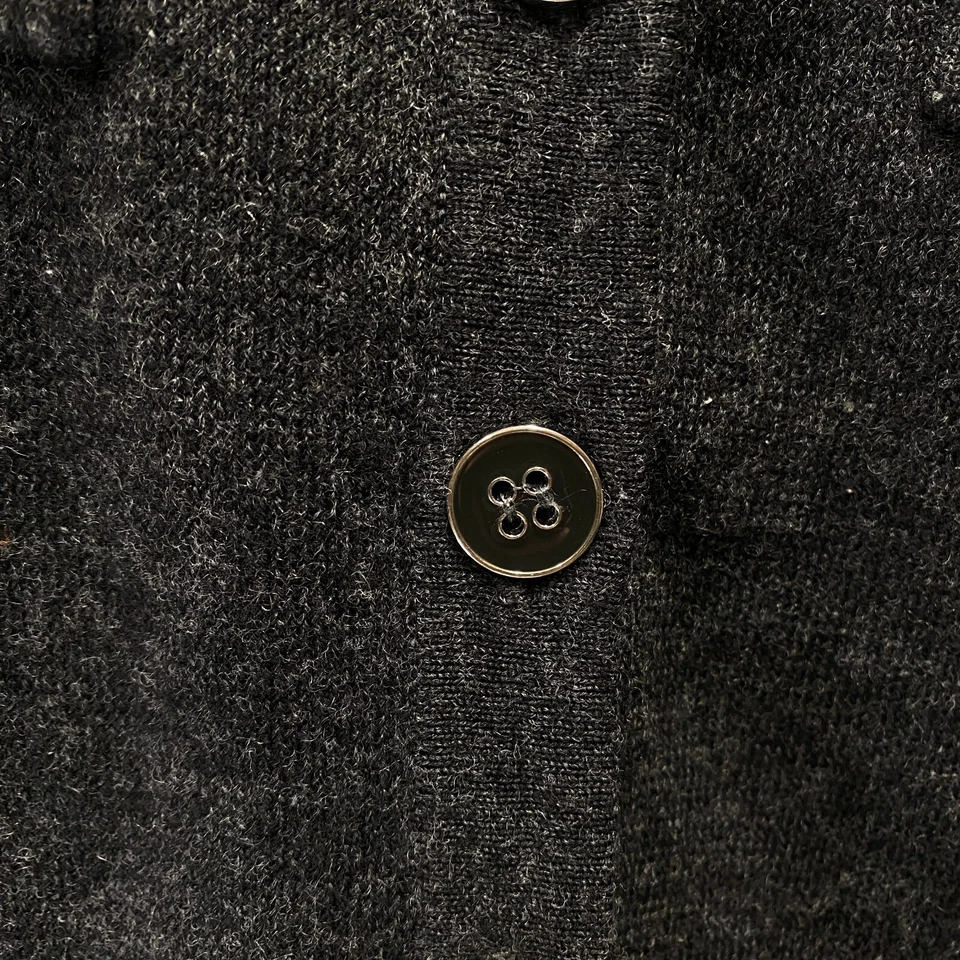 Mercer & Madison 100% Merino Wool Cardigan Sweater Women Large Charcoal Gray - Image 4 of 4