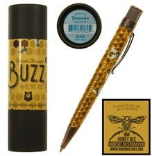 Bolígrafo retro 51 #VBP-1839 / "BUZZ" grabado al ácido abejas tornado