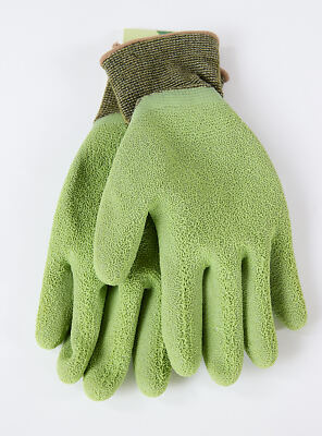 NEW Bellingham Glove Bamboo Gardner Gloves GREEN Rubber Palm
