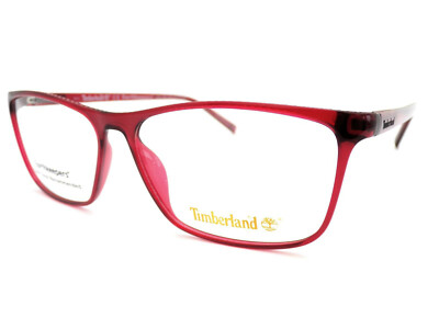 Timberland Brille Brillengestell Deep Crystal Rot 57mm Unisex RX Eyeglasses TB1631 069