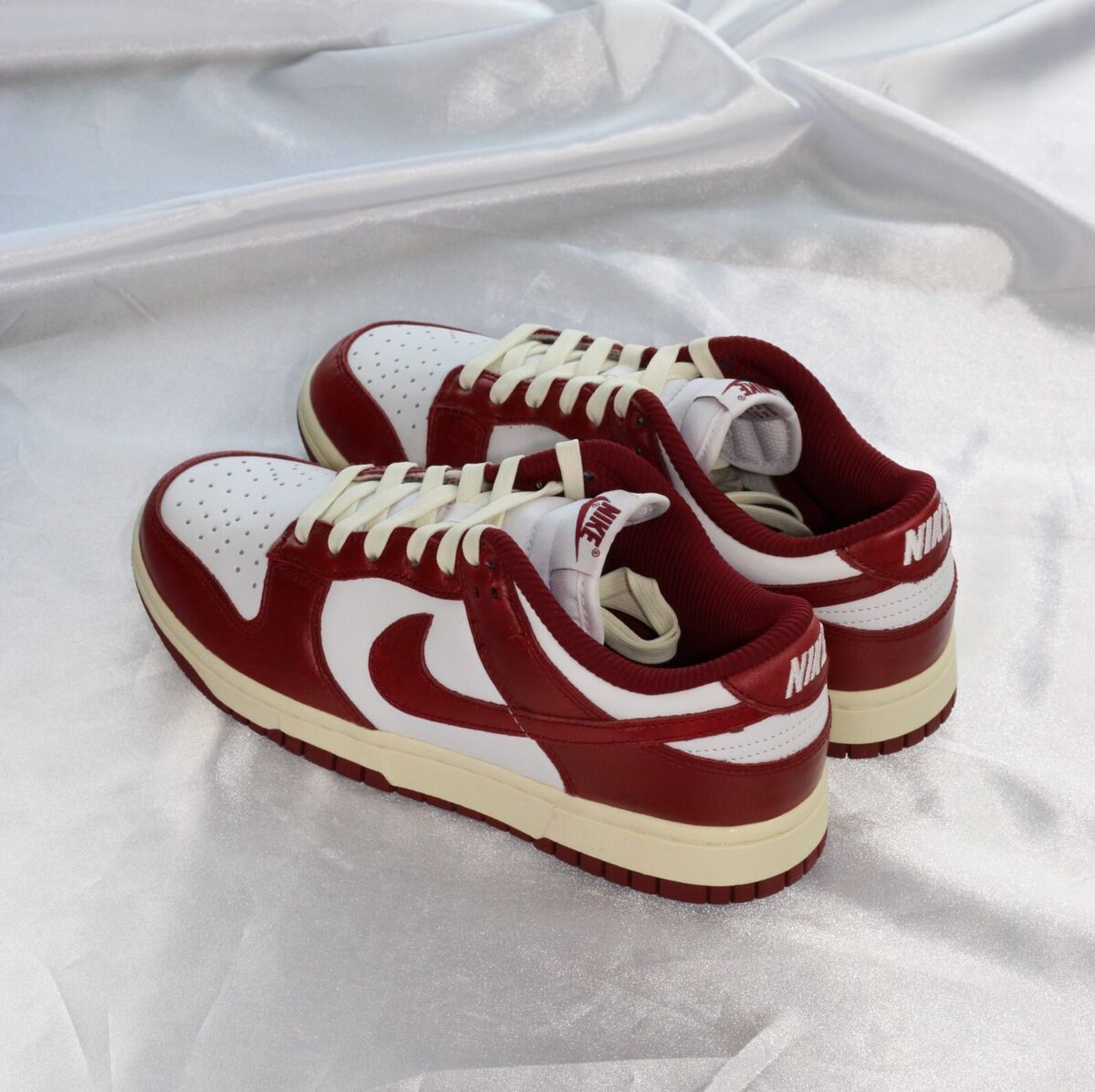 Size 8W - Nike Dunk Low PRM Vintage Team Red White Low Top Size 8W - Nike Dunk Low PRM Vintage Team Red White Low Top