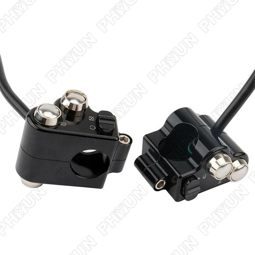 CNC Motorcycle Handlebar Switch Control High-Low Beam Ignition Start w/ Harness - Picture 4 of 7
