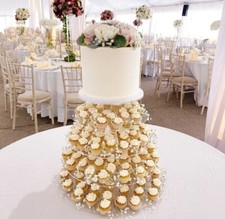 Round Wedding & Party Cake Acrylic Stands, Bespoke Size/Colour/Engravings