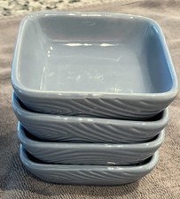 Set of 4 TEMPTATIONS BY TARA SLATE BLUE WOODLAND DIPPING BOWLS CERP3-xxxx