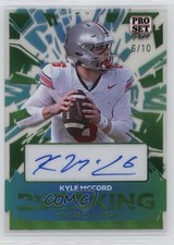 2024 Leaf Pro Set Pure Prismatic Green Spectrum 6/10 Kyle McCord Auto nd3