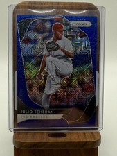 2020 Panini Prizm #42 Julio Teheran Blue Mojo Prizm #/175