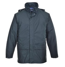 Portwest Sealtex Classic Waterproof Jacket. Navy Raincoat. S450